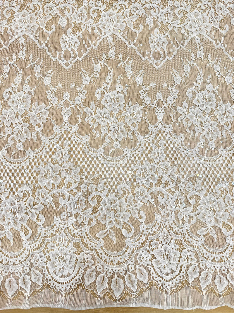 Sequins Chantilly Lace