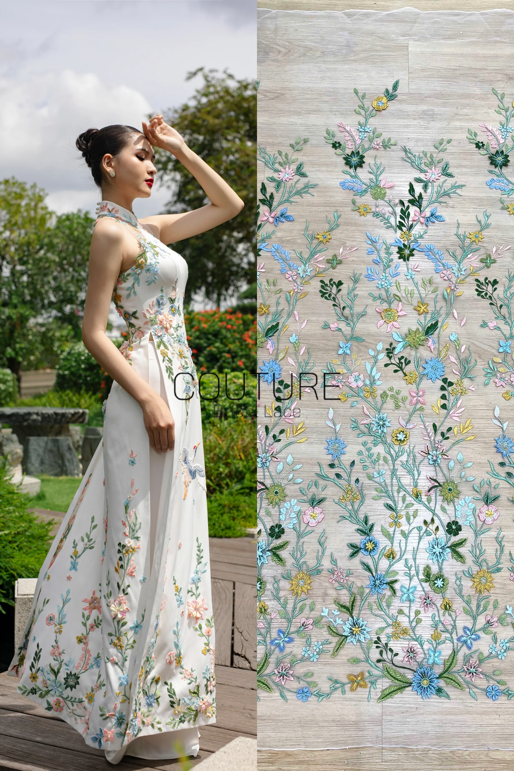 Color Lace: Pastel Garden Symphony Lace, 1 Meter