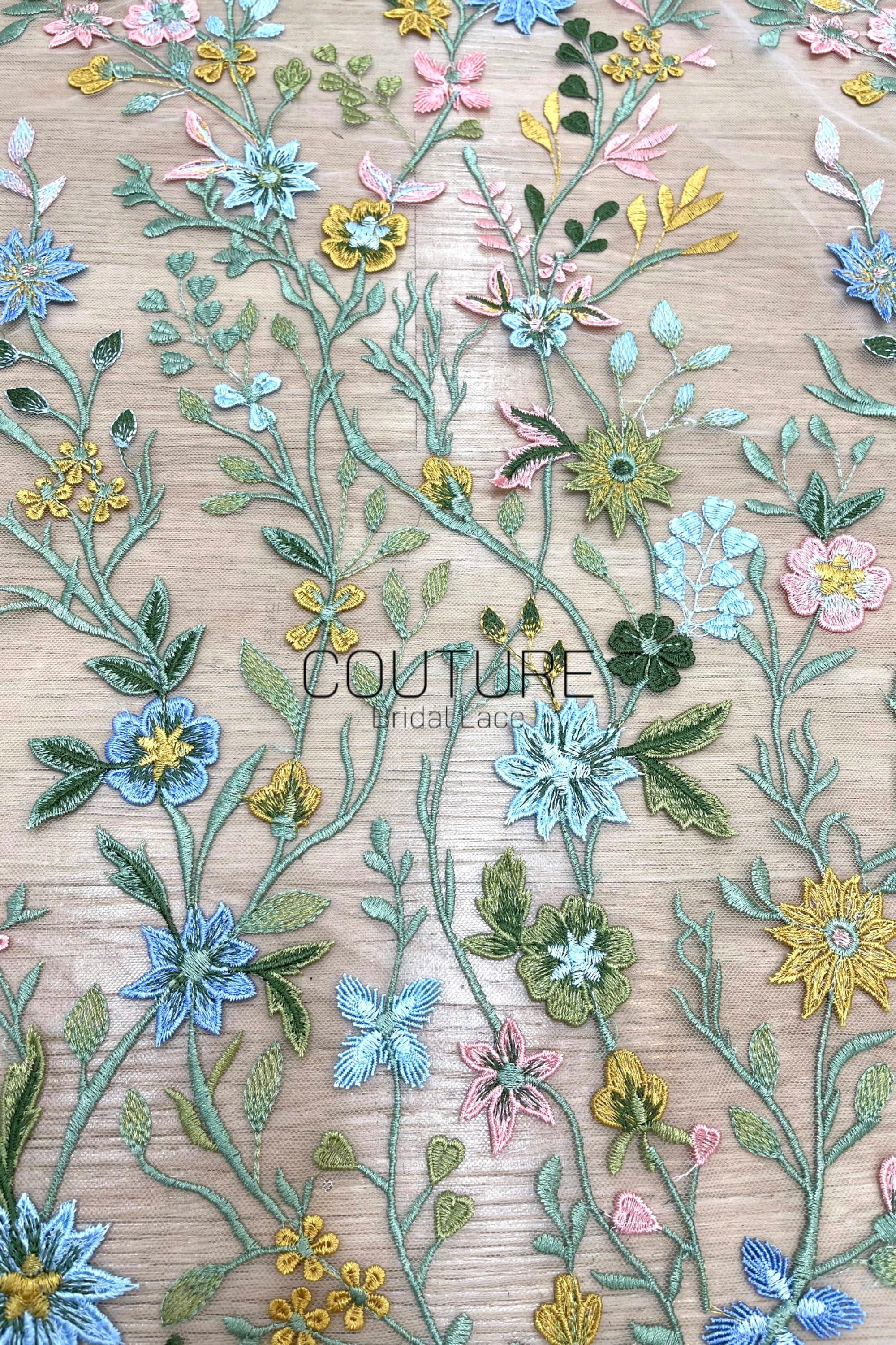 Color Lace: Pastel Garden Symphony Lace, 1 Meter