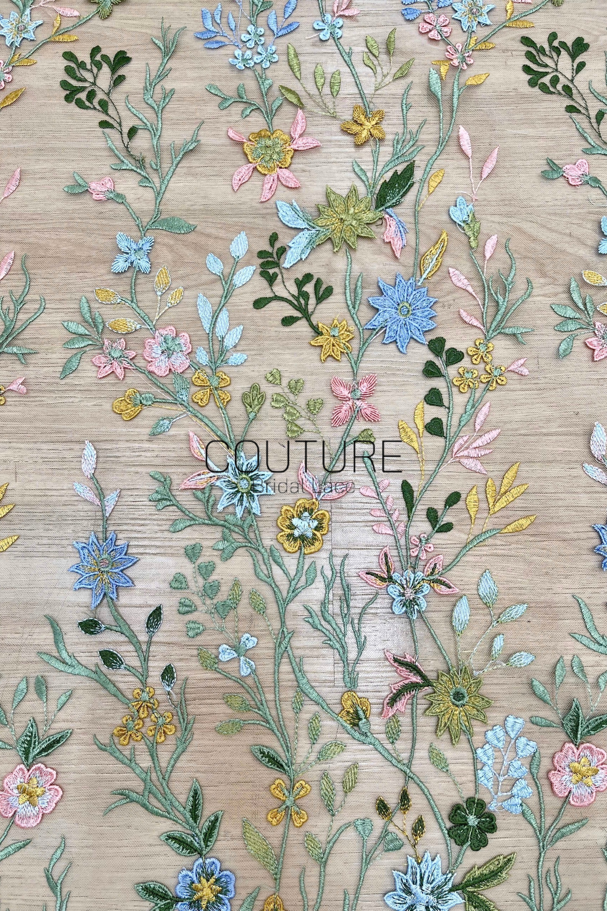 Color Lace: Pastel Garden Symphony Lace, 1 Meter