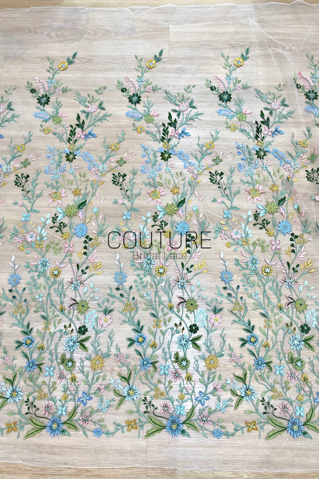 Color Lace: Pastel Garden Symphony Lace, 1 Meter