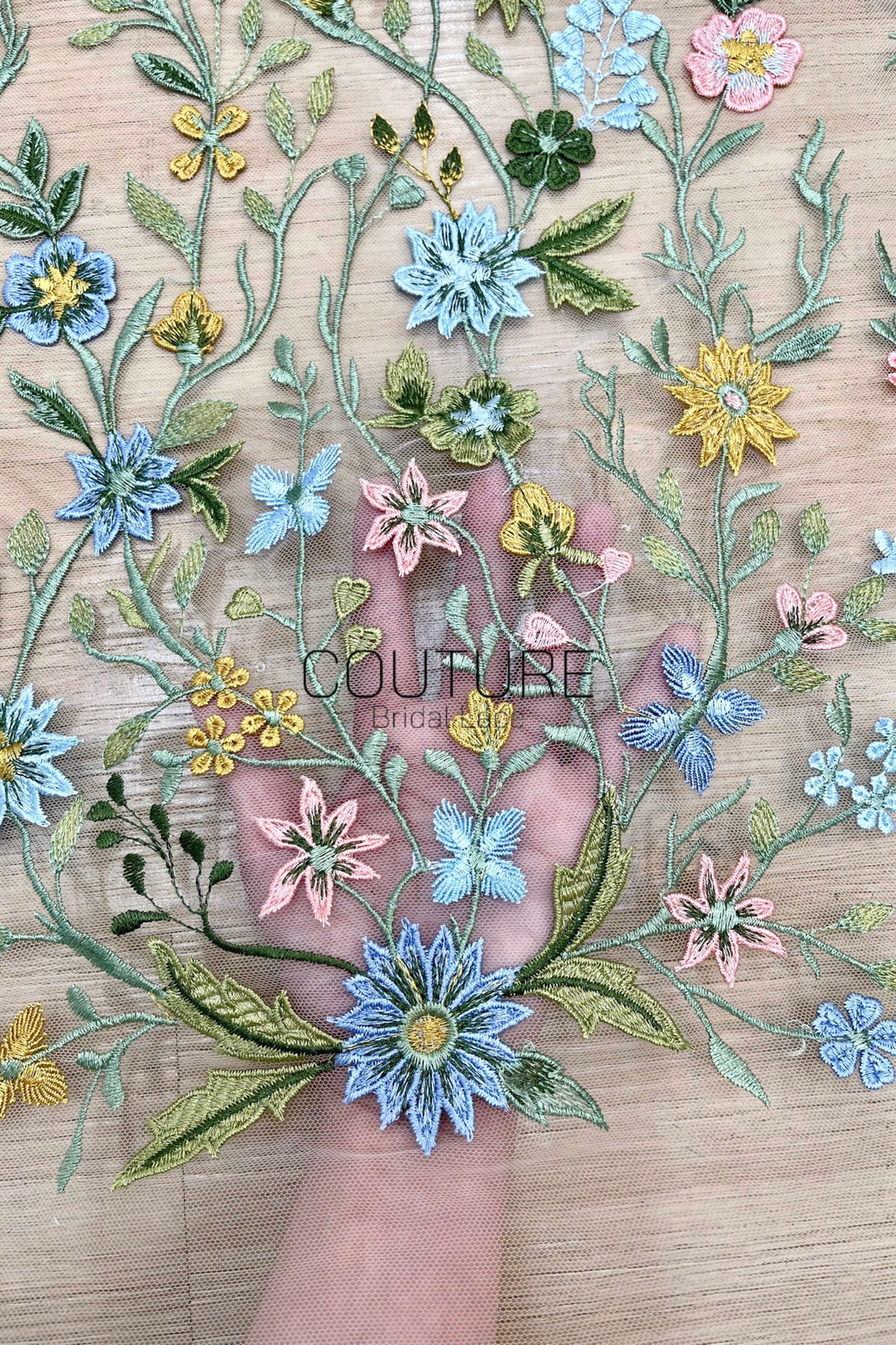 Color Lace: Pastel Garden Symphony Lace, 1 Meter