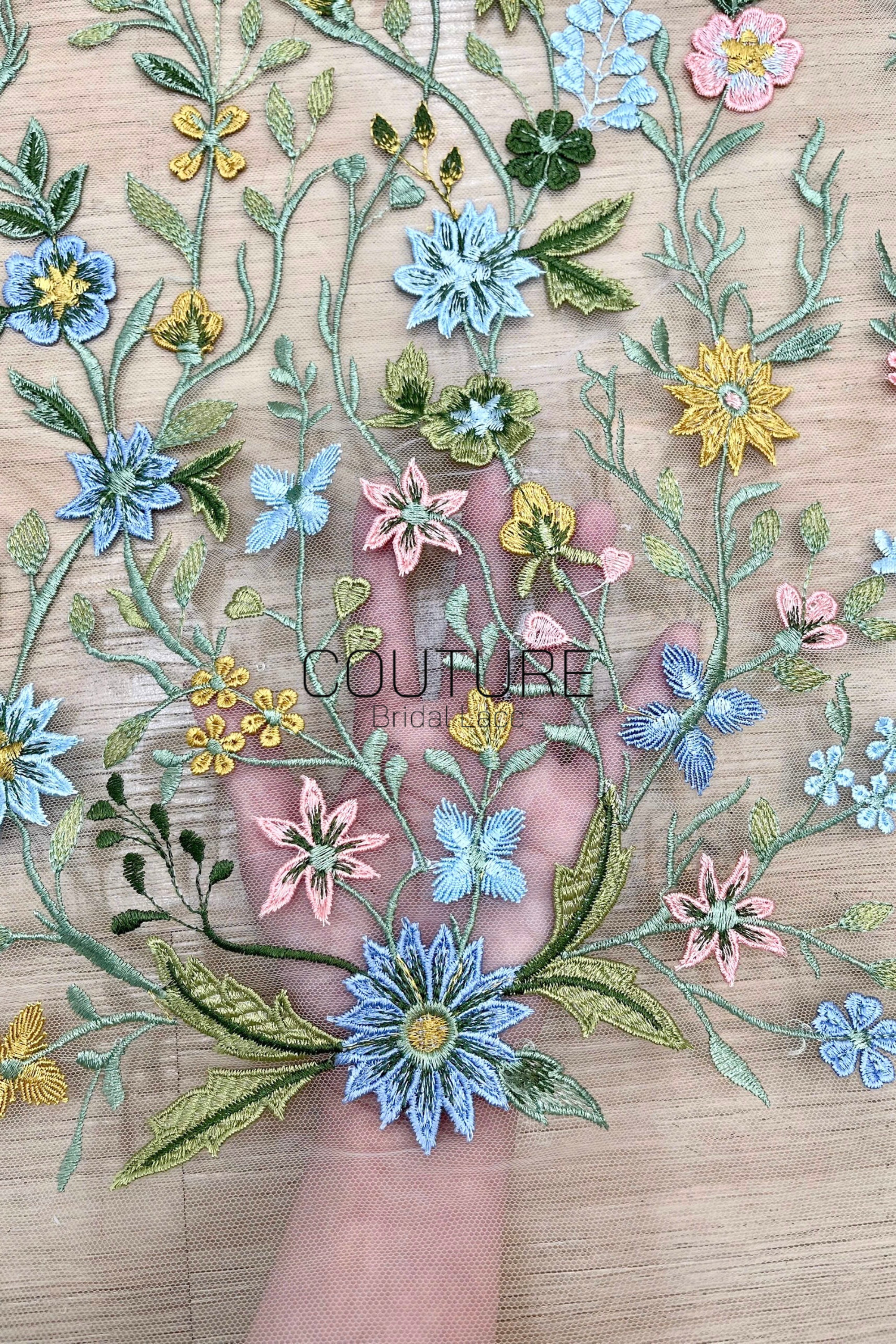 Color Lace: Pastel Garden Symphony Lace, 1 Meter