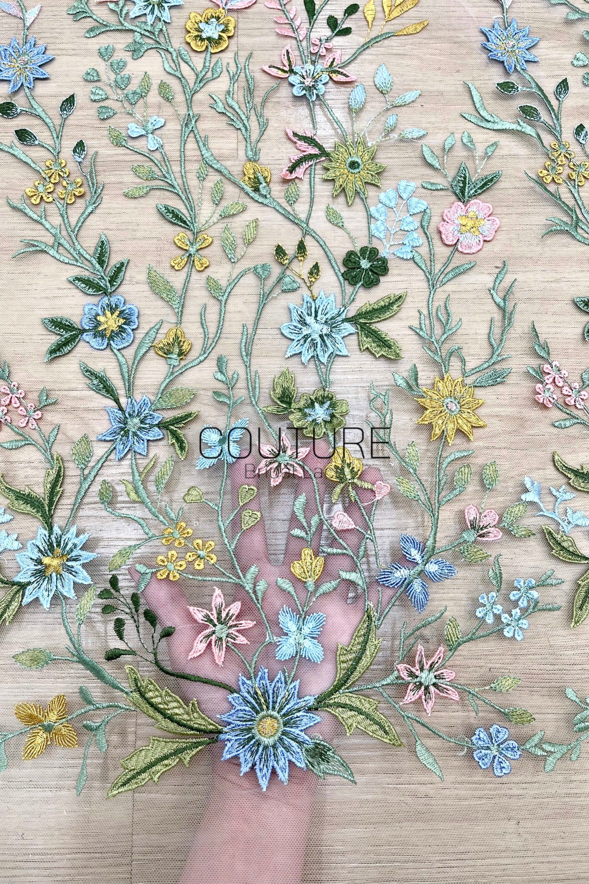 Color Lace: Pastel Garden Symphony Lace, 1 Meter