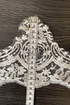 Lace Trim: Ivory Delicate Floral Vine Scroll with Scalloped Botanical Edge Border, 1 Meter