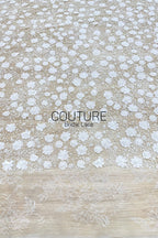 Beadings Lace: 3D Floral Beaded Trim, 1 Meter