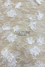 Beadings Lace: 3D Floral Beaded Embellishment, 1 Meter
