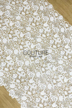 Floral Lace: Ornate Floral Vine with Scalloped Border, 3 Meters