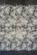 Beadings Lace: Ivory Ornate Floral Scrollwork with Scalloped Beaded Floral Edge Detail, 3 Meters