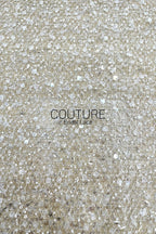 Beadings Lace: Ivory Delicate Allover Floral Scatter with Subtle Scalloped Lace Edge Border, 3 Meters