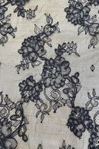 Color Lace: Floral Vine Scatter with Scalloped Eyelash Lace Border Edge, 3 Meters