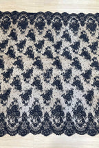 Color Lace: Floral Vine Clusters with Intricate Scalloped Floral Lace Edge, 3 Meters