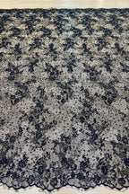 Color Lace: Delicate Floral Vine with Scalloped Eyelash Fringe Edge, 3 Meters