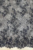 Color Lace: Delicate Floral Vine with Scalloped Eyelash Fringe Edge, 3 Meters