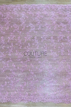 Color Lace: Lilac Pink Floral Vine with Scalloped Eyelash Fringe Border Edge, 3 Meters