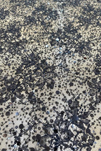 Color Lace: Floral Spray Pattern with Scalloped Eyelash Fringe Borders, 3 Meters