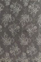 Beaded Chantilly Lace: Ivory Floral Bouquet Clusters with Delicate Scalloped Eyelash Fringe Edge, 3 Meters