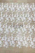 Floral Lace: Dense Allover Floral with Scalloped Border, 3 Meters