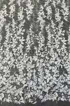 Floral Lace: Scattered Floral Clusters with Scalloped Border, 3 Meters