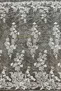 Floral Lace: Dense Floral Clusters with Scalloped Border, 3 Meters