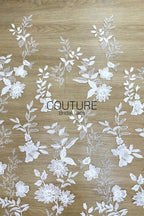 Floral Lace: Delicate Floral Sprigs with Scalloped Border, 3 Meters