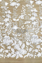 Floral Lace: Delicate Floral Sprigs with Scalloped Border, 3 Meters