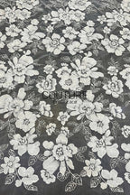 Floral Lace: Scattered Floral Clusters with Scalloped Border, 3 Meters