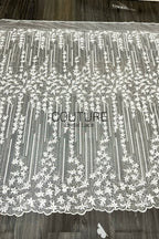 Floral Lace: Ornate Floral Clusters with Scalloped Border, 3 Meters