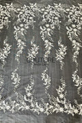 Floral Lace: Scattered Floral Clusters with Scalloped Border, 3 Meters