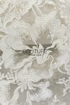 Floral Lace: Dense Floral Vine with Scalloped Border, 3 Meters