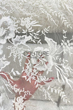 Floral Lace: Dense Floral Vine with Scalloped Border, 3 Meters