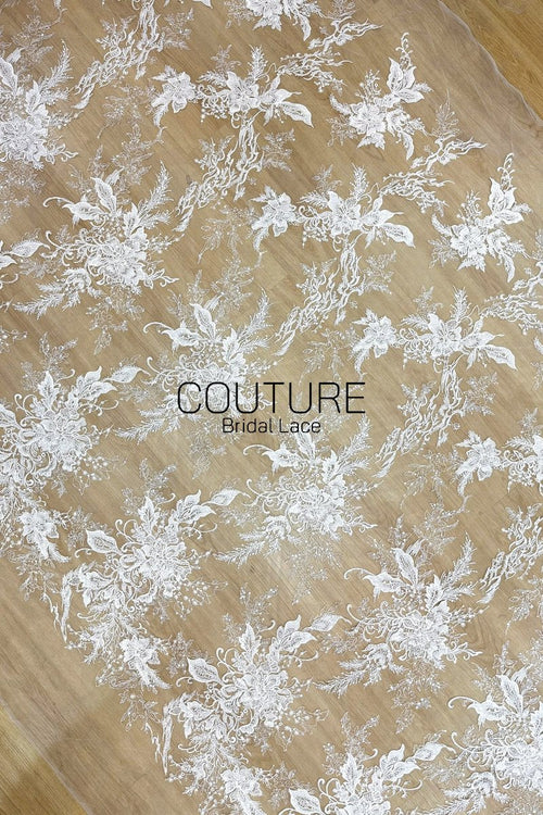 Floral Lace: Delicate Floral Vine with Scalloped Border, 3 Meters