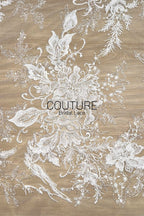 Floral Lace: Delicate Floral Vine with Scalloped Border, 3 Meters