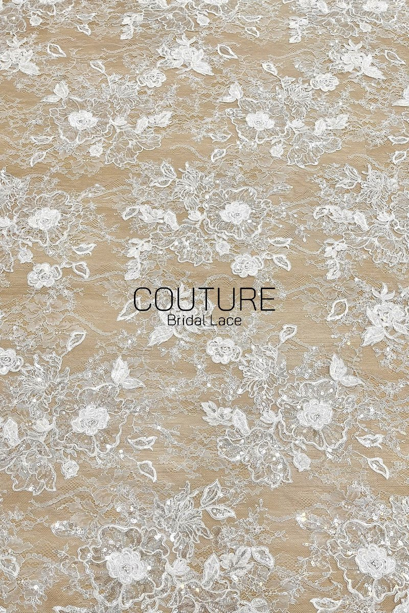 Floral Lace: Ornate Floral Vine with Scalloped Border, 3 Meters