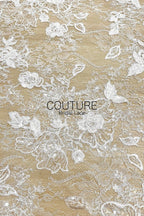 Floral Lace: Ornate Floral Vine with Scalloped Border, 3 Meters