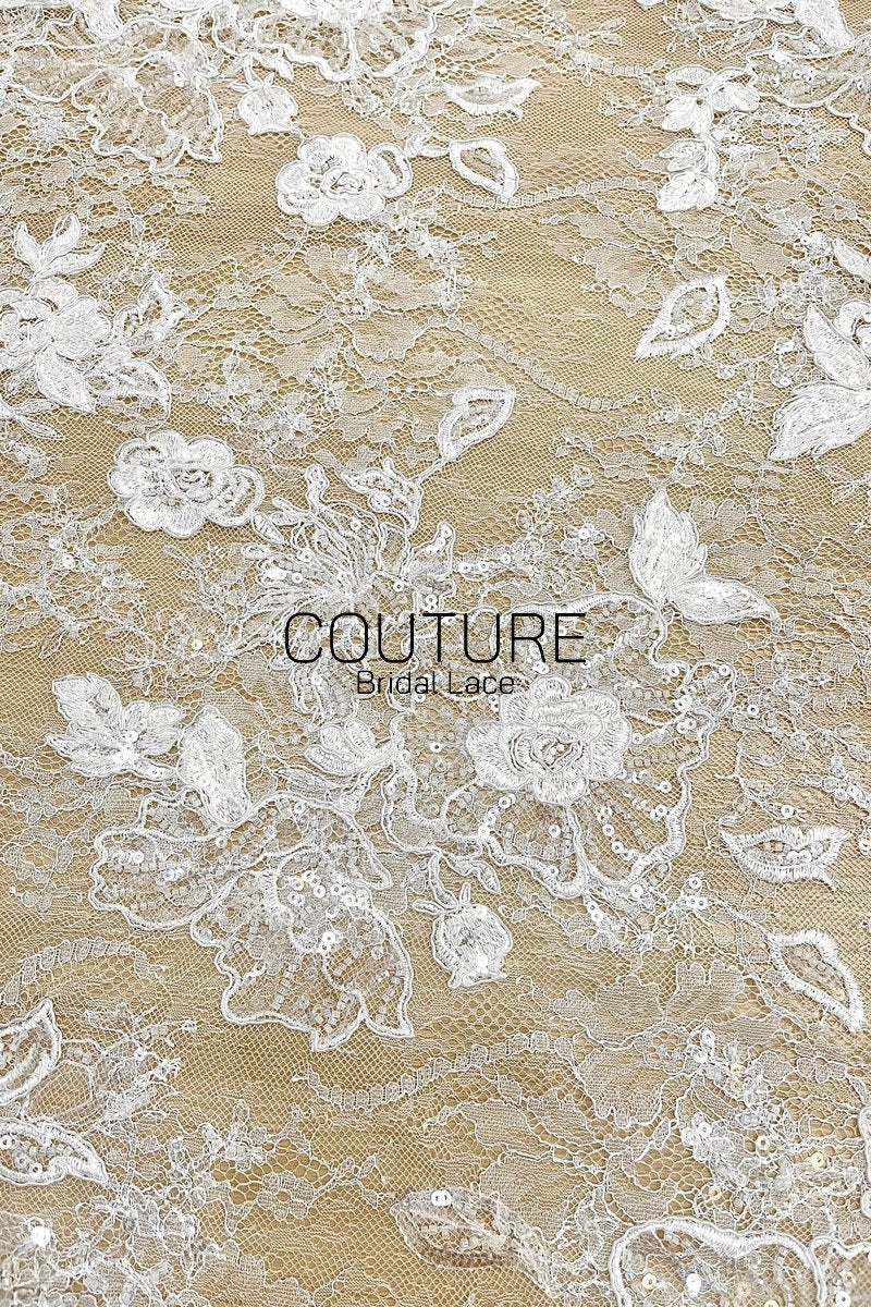 Floral Lace: Ornate Floral Vine with Scalloped Border, 3 Meters