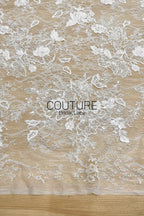 Floral Lace: Ornate Floral Vine with Scalloped Border, 3 Meters