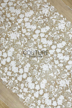 Floral Lace: Scattered Floral Sprays with Scalloped Border, 3 Meters