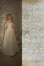 Floral Lace: Ornate Floral Vine with Scalloped Border, 3 Meters
