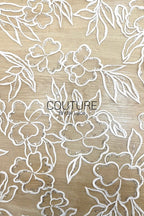 Floral Lace: Ornate Floral Vine with Scalloped Border, 3 Meters