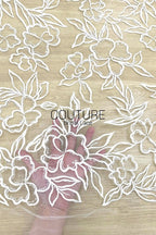 Floral Lace: Ornate Floral Vine with Scalloped Border, 3 Meters