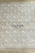Floral Lace: Dense Allover Floral with Scalloped Border, 3 Meters