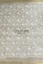 Floral Lace: Dense Allover Floral with Scalloped Border, 3 Meters