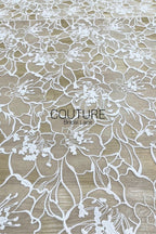 Floral Lace: Dense Allover Floral with Scalloped Border, 3 Meters