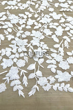 Floral Lace: Scattered Floral Vine with Scalloped Border, 3 Meters