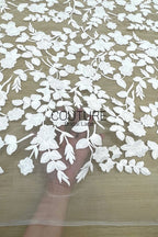 Floral Lace: Scattered Floral Vine with Scalloped Border, 3 Meters