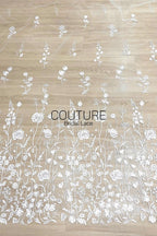 Floral Lace: Ornate Floral Clusters with Scalloped Border, 3 Meters