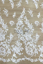 Floral Lace: Ornate Floral Clusters with Scalloped Border, 3 Meters