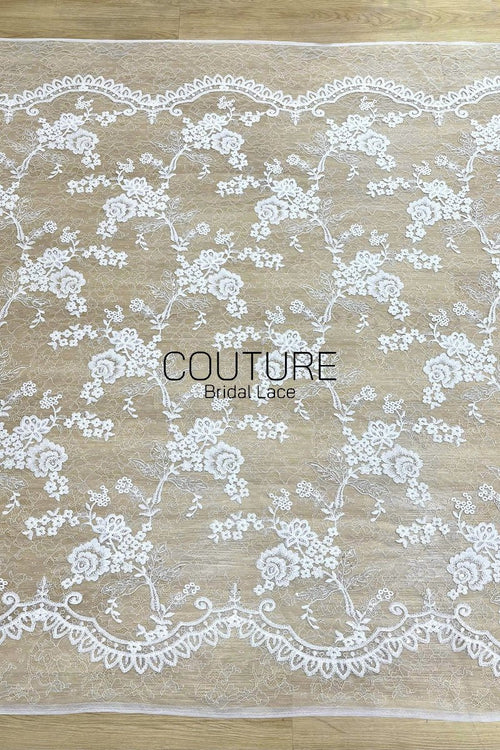 Floral Lace: Dense Allover Floral Pattern, 3 Meters
