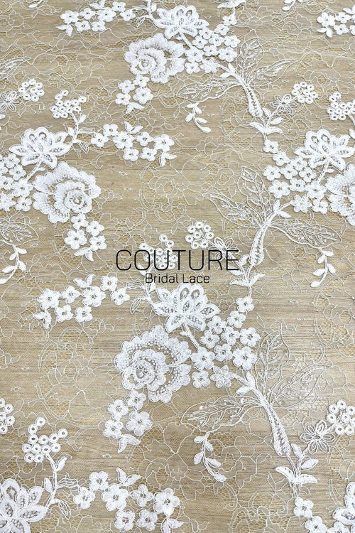 Floral Lace: Dense Allover Floral Pattern, 3 Meters